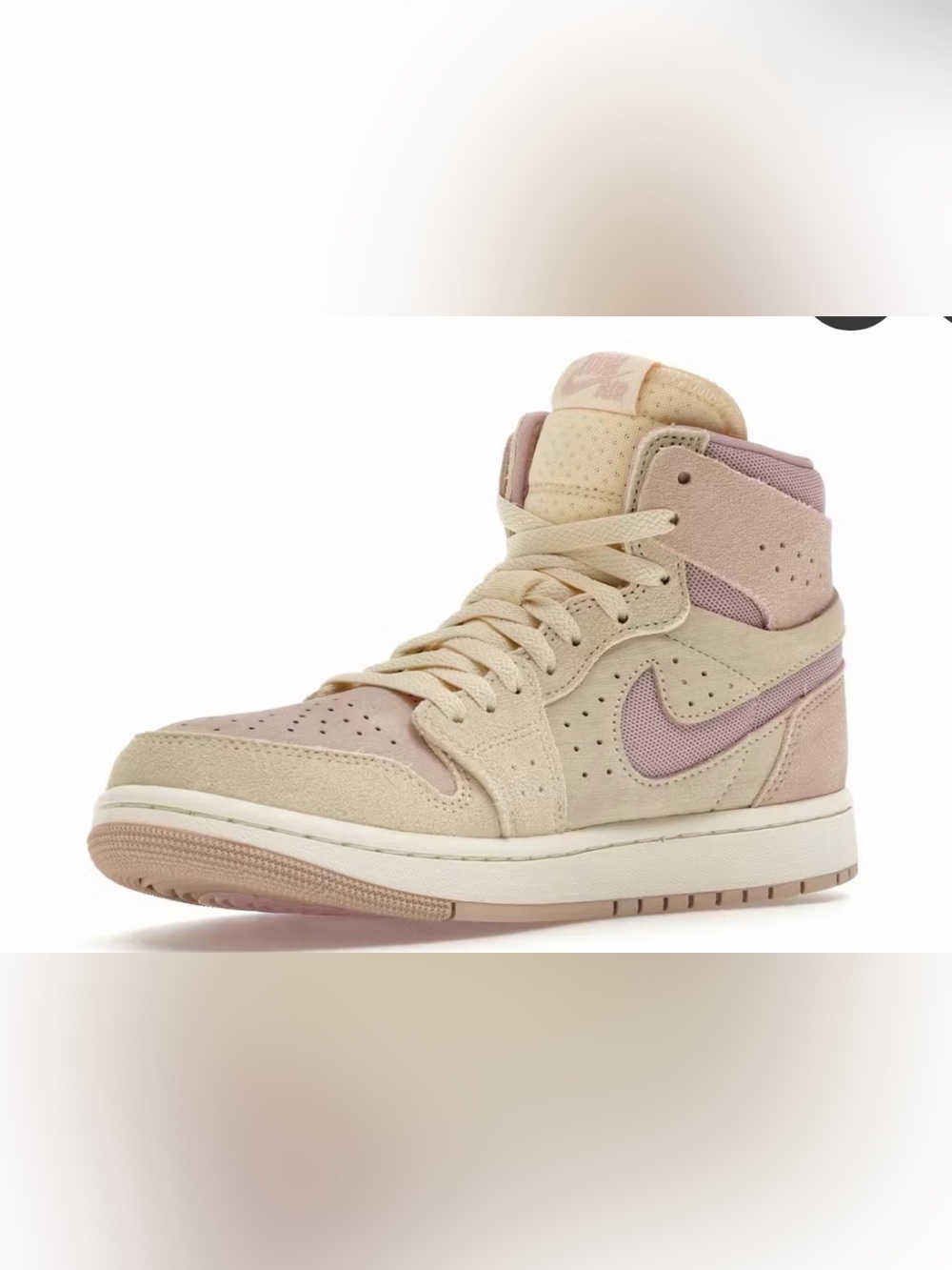 Nike Women’s High-Top Sneakers in Pale Pink and Cream